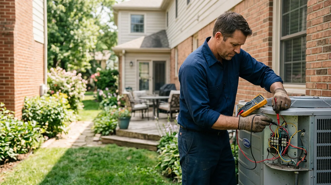 HVAC technician working near Fiskdale, MA